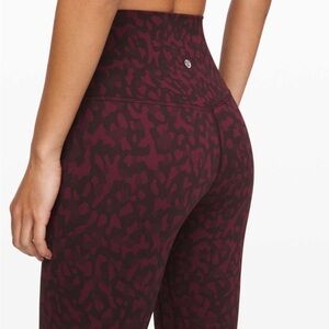 BNWT Lululemon Align Pant 25” size 2 Formation Camo Dark Adobe Multi red leopard
